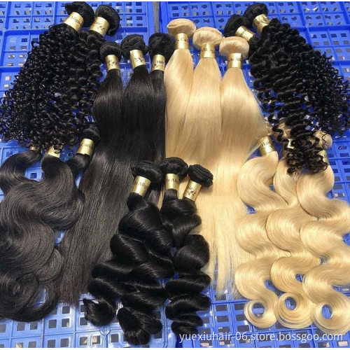 40INCH Straight Human Hair Bundles Indian Cuticle Aligned High Quality Hair Extensions Virgin Hair Vendor 5x5 13x4 HD Frontal